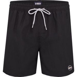 Happy Shorts Heren Zwemshort Effen Zwart - Maat S - Zwembroek