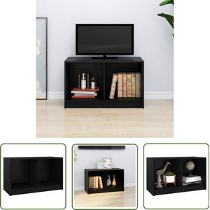 vidaXL Tv-meubel - Zwart Grenenhout - 70x33x42 cm Tv Kast - Tv Stand - Mediakast - Entertainment Center - Salontafel