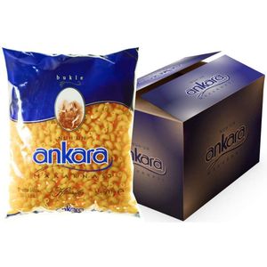 Ankara Pasta - bukle makarnasi - krul macaroni - Doos 20 x 500g