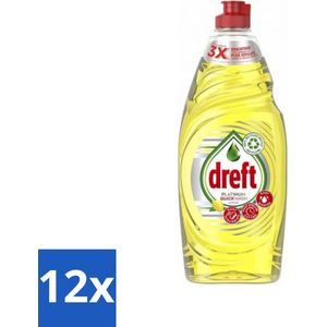 Dreft Platinum Quickwash - Vloeibaar Afwasmiddel - Citroen- 625 ml - Voordeelverpakking - 12 stuks