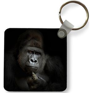 Sleutelhanger - Uitdeelcadeautjes - Gorilla - Aap - Dieren - Zwart wit - Plastic
