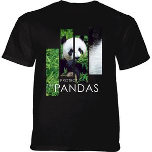 T-shirt Protect Giant Panda Split Portrait Black 3XL