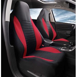 Famanu Autoaccessoires Autostoelhoezen voor Auto's Voorstoelhoezen Volledige Set Autostoelhoezen & Ondersteunt Emmer Autostoelbeschermer Universele Fit Stoelhoezen voor Auto Truck SUV, Rood
