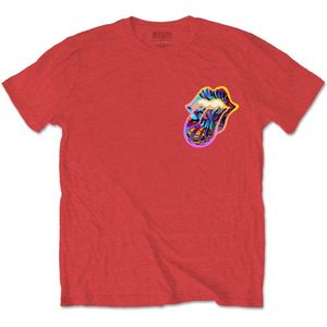 The Rolling Stones - Sixty Gradient Text Heren T-shirt - S - Rood