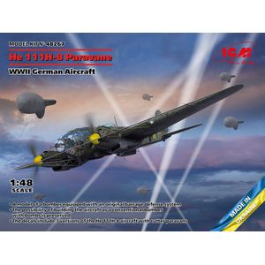 1:48 ICM 48267 Heinkel He-111H-8 Paravane - WWII German Aircraft Plastic Modelbouwpakket