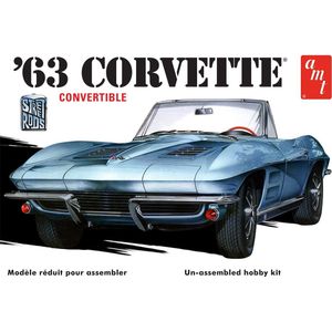 1:25 AMT 1335 1963 Chevy Corvette Convertible Plastic Modelbouwpakket