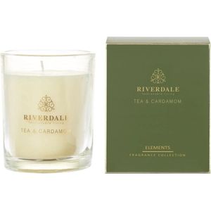 Riverdale - Boutique Geurkaars in pot Tea & Cardamom - 10cm - groen Groen