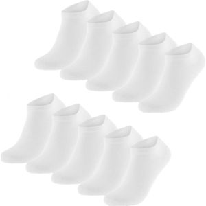 GIANVAGLIA Deluxe SK-502-WHITE 10-Pack Katoenen Enkelsokken Unisex 41-46