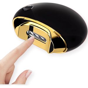 Elektrische Nagelknipper Zwart/Goud, Trimmen en Vijlen in één, Elegant en Minimalistisch, Voor alle leeftijden