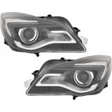 Koplampen - voor OPEL INSIGNIA 13-17 - DRL LED - zwart