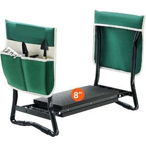 Mercadome® Kniebank - Tuinknieler en bank - Kniebankje voor Tuinieren - 2 in 1 - EVA schuim - Opvouwbaar - 50x49x31 - Groen