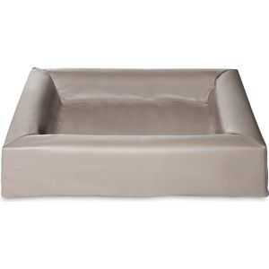 Bia Bed - Kunstleer Hoes - Hondenmand - Taupe - Bia-4 - 85X70X15 cm