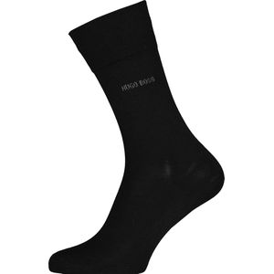HUGO BOSS George uni (1-pack) - herensokken katoen - zwart - Maat: 39-40
