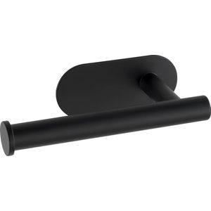 WENKO Turbo-Loc® Toiletrolhouder Orea RVS zwart mat - WC Rolhouder - Bevestigen zonder boren