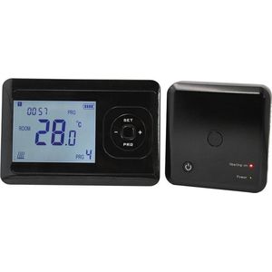 VH Control - Echo Zwart Digitale draadloze RF thermostaat + ontvanger infraroodpaneel