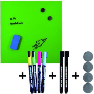 Desq magnetisch glasbord set PRO 45x45 cm groen