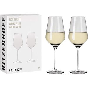 wittewijnglas, 300 ml, serie Fjordlicht nr. 2, 2 stuks met kleurverloop grijs, Made in German