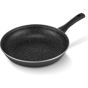 Brabantia LIVING non stick - Koekenpan - Ø 28cm - Aluminium -Dubbele anti-aanbaklaag - Inductie geschikt – Zwart