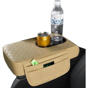 Comfortabel auto-armsteunkussen multifunctionele bekerhouder middenconsole - Opbergdoos voor armleuningen voor dames en heren .
