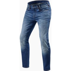 REV'IT! Jeans Carlin SK Mid Blue Used L32/W36 - Maat - Broek