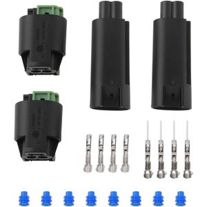 2 Sets Temperatuur Sensor Connector 2 Pin Kabelboom Socket Terminal Compatibel met BMW E36-E46 E39 61138365340 968405-1 9-967644-1
