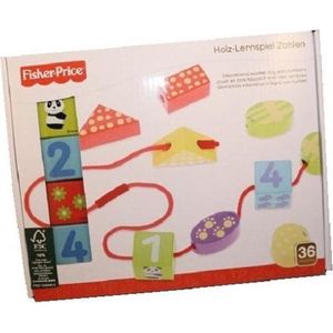 Fisher price houten kralen leerspel met cijfers