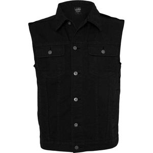 Urban Classics - Basic heren Mouwloos jacket - Spijkerjas - 5XL - Zwart