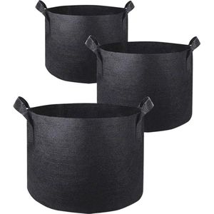 Repus Planten groeizak 70 CM Set 2 stuks |70x45 cm|45 Gallon |Groeipot |Kweekzak |Plantenzak |Plantenbak |Growbag |Trendy |Plantentas |Duurzaam |Herbruikbaar | Bloempot |Tuinieren |Bloemen |Zwart |Plantenmand |