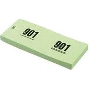 Garderobe nummer blokken van papier groen, nummers 1 t/m 1000