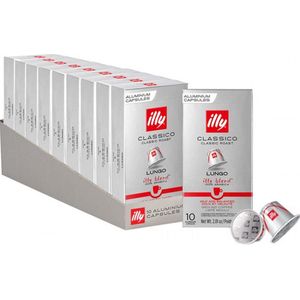 illy Lungo Classico Koffiecups - Intensiteit 5/9 - 10 x 10 capsules