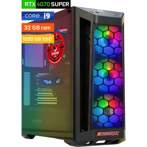 ScreenON - Game Computer / Gaming PC - Intel Core i9 - 1TB M.2 SSD - 32GB RAM - RTX 4070 Super - Windows 11
