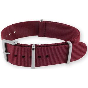 NATO Horlogeband G10 Military Nylon Strap - Original NATOS.com® - Bordeauxrood 21mm