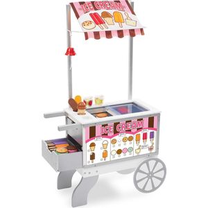 Melissa & Doug Houten karretje voor snacks en zoetigheden - The Original (speelsets en speelkeukens, meer dan 40 speelstukjes, geweldig cadeau voor meisjes en jongens - ideaal voor kinderen van 3, 4, 5, 6 en 7 jaar)