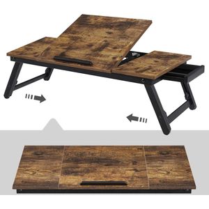 Laptoptafel voor bed, opvouwbare bedtafel,Laptoptafel for your bed, inklapbare laptoptafel - ontbijttafel met inklapbare poten ,14.3 inches