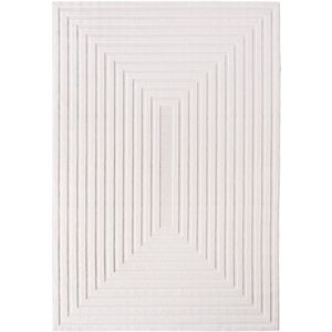 Doha Buitenkleed - Japandi - Modern - In & Outdoor - Vloerkleed voor Tuin Terras Balkon- Creme- 120x170 CM