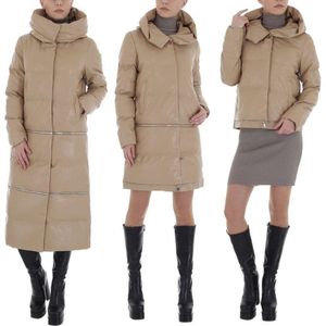 Noemi Kent 3 in 1 jas kort, middellang en lang beige XL/42