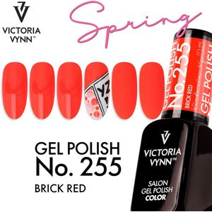 Victoria Vynn – Salon Gelpolish 255 Brick Red - fel rood - lente - gel polish - gellak - nagels - nagelverzorging - nagelstyliste - uv / led - nagelstylist - callance