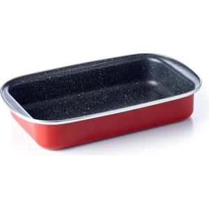 Brabantia TRADITION Ovenschaal -30cm- rechthoekig –Braadslede- Dubbele anti-aanbaklaag – Vaatwasbestendig -Retro style- Rood