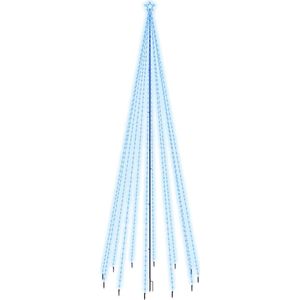 vidaXL - Kerstboom - met - grondpin - 732 - LED's - blauw - 500 - cm