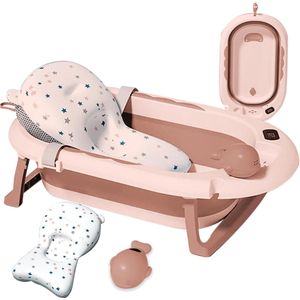 Opvouwbaar Babybadje met Ingebouwde Digitale Thermometer en Antislip Coating