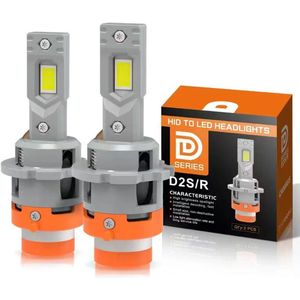 TLVX D2S / D2R Pro Perfect Fit LED Canbus lampen (set 2 stuks) / 6000k Helder Wit / Plug and Play / CANBUS / Storingsvrij / EMC / LED CSP CHIPS - 96 Watt – D2S / D2R 35 watt Xenon HID vervanger - Dimlicht - Grootlicht - Koplampen - Autolamp - 12V