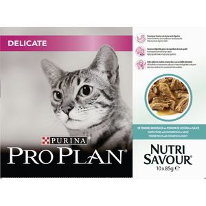Purina Pro Plan Cat NutriSavour - Delicate - 10 x 85 g zakjes