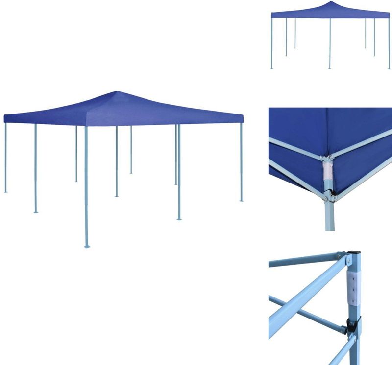 vidaXL Partytent - Partytenten - Luifel - Luifels - Prieel inklapbaar 5x5 m blauw
