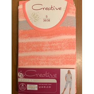 Normann dames pyjama capri Creative 68609 - Rose - XL 48/50