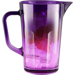 Gigi Mysterious Twilight Waterkaraf, glas, 1 liter, met handige handgreep, kleurrijk, 19 cm, glazen kan, paarse glazen kan, glazen karaf, 1 liter, kleurrijk