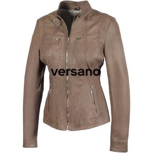 Versano Tulsa Leren Dames Bikerjack Dames Jas L - Camel