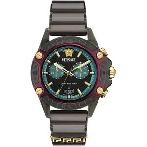 Versace Icon Active VE8P00224 Horloge - Kunststof - Zwart - Ø 44 mm