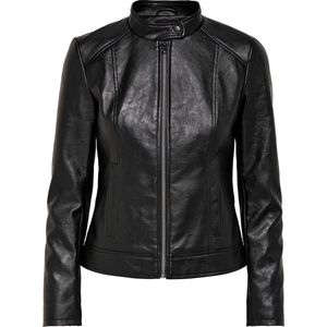 Jacqueline de Yong Jas Jdyemily Faux Leather Jacket Otw Noos 15241382 Black Dames Maat - 38