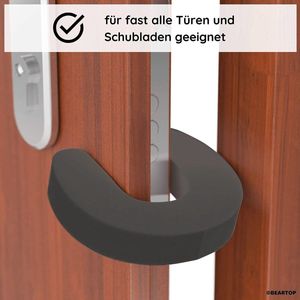 Premium klembescherming voor deuren, ramen enz. extra dik en zacht, van flexibel EVA-schuim, voor baby's, kinderen en huisdieren, 6 stuks in zwart