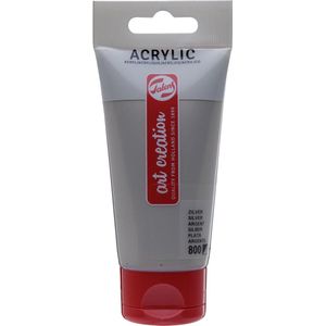 Acrylverf tac 800 zilver tube 75ml | Tube a 75 milliliter